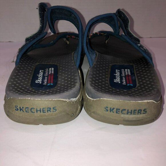 Skechers Womens Size 10 Reggae Zig Zag Swag Open Toe Slip On Sports Sandals - Picture 8 of 9